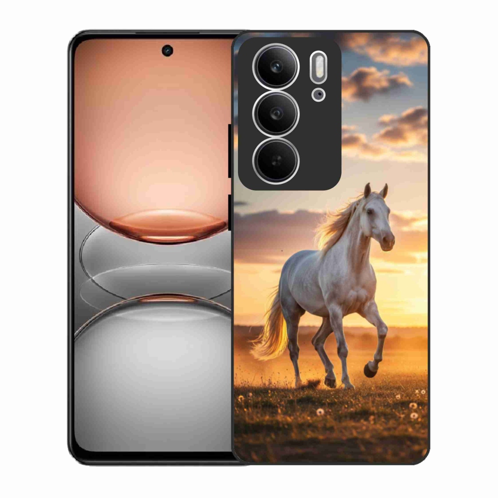 Gél borítás mmCase a Realme C75 készülékhez - futó fehér ló 2