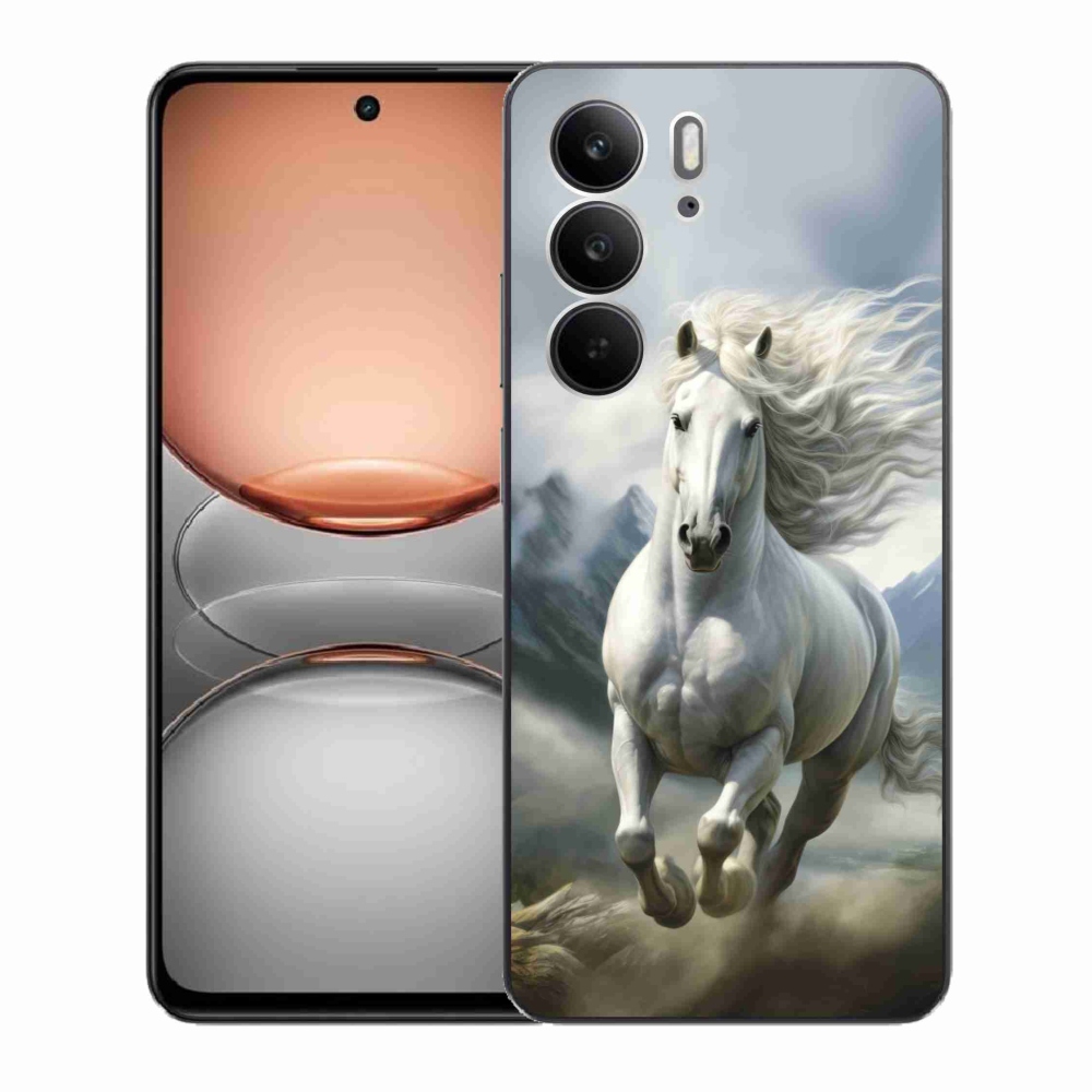 mmCase gél tok a Realme C75-hez – Futó fehér ló 3