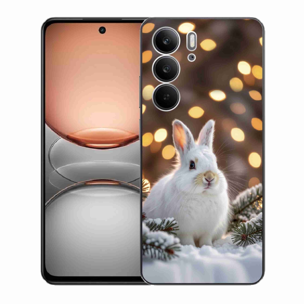 mmCase gélhuzat a Realme C75-hez – fehér nyúl