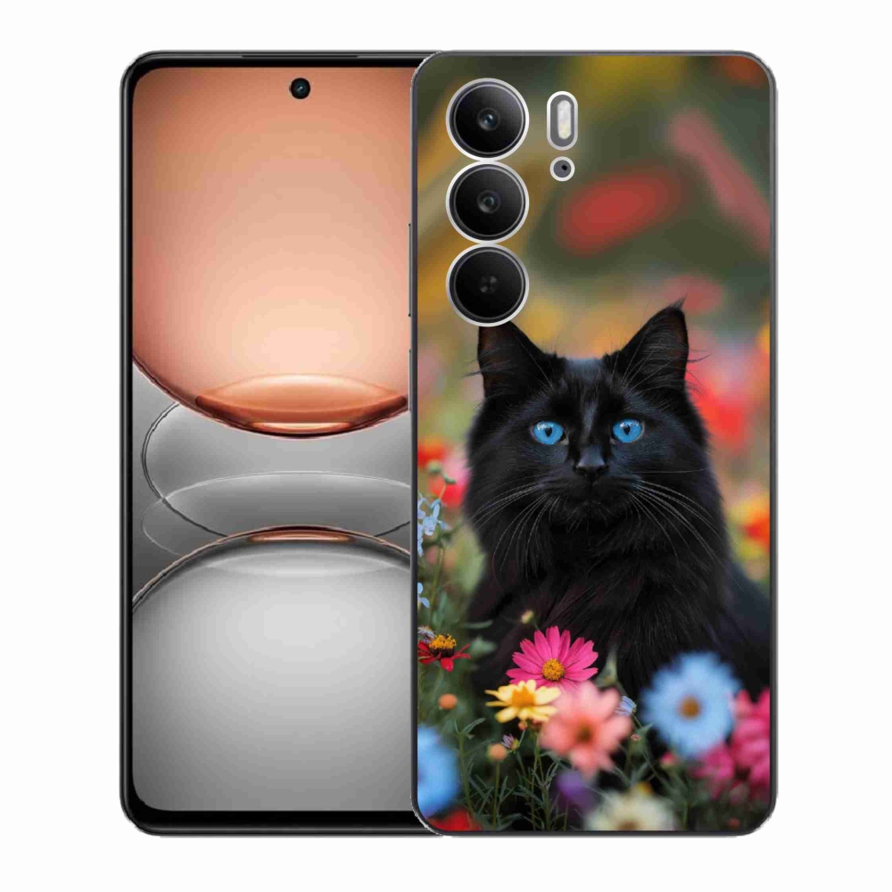 mmCase gél tok a Realme C75-hez – fekete cica 4