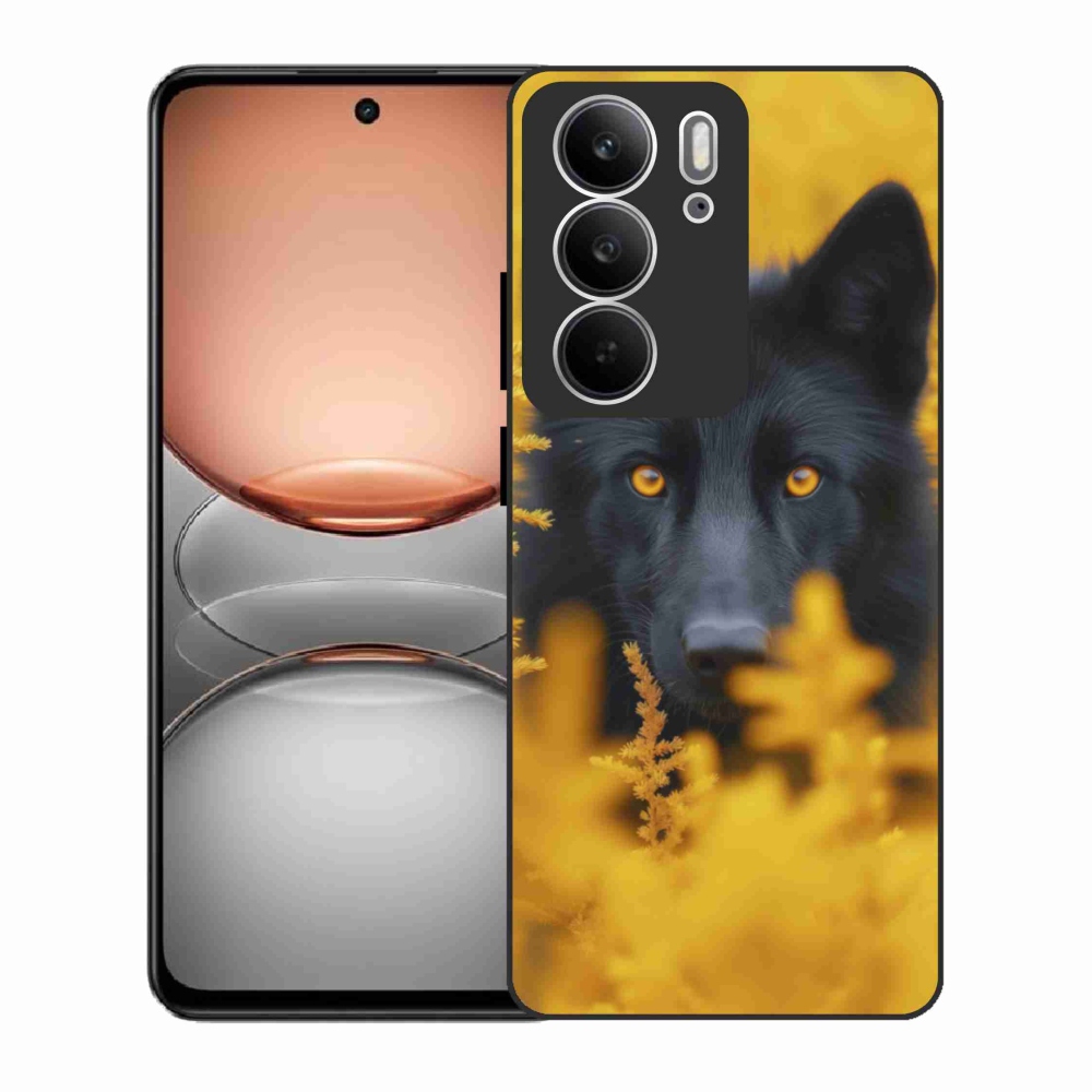 Zselés borítás mmCase a Realme C75 készülékhez - fekete farkas 2