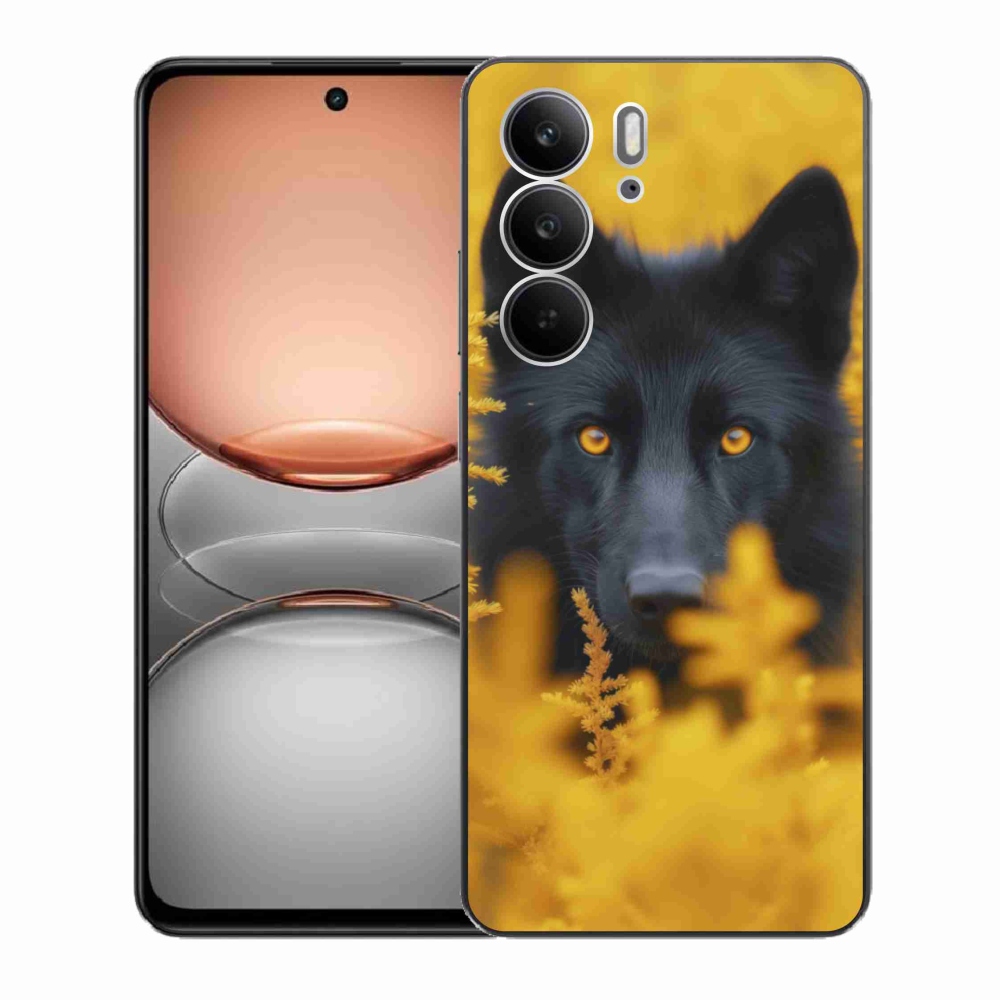 Zselés borítás mmCase a Realme C75 készülékhez - fekete farkas 2