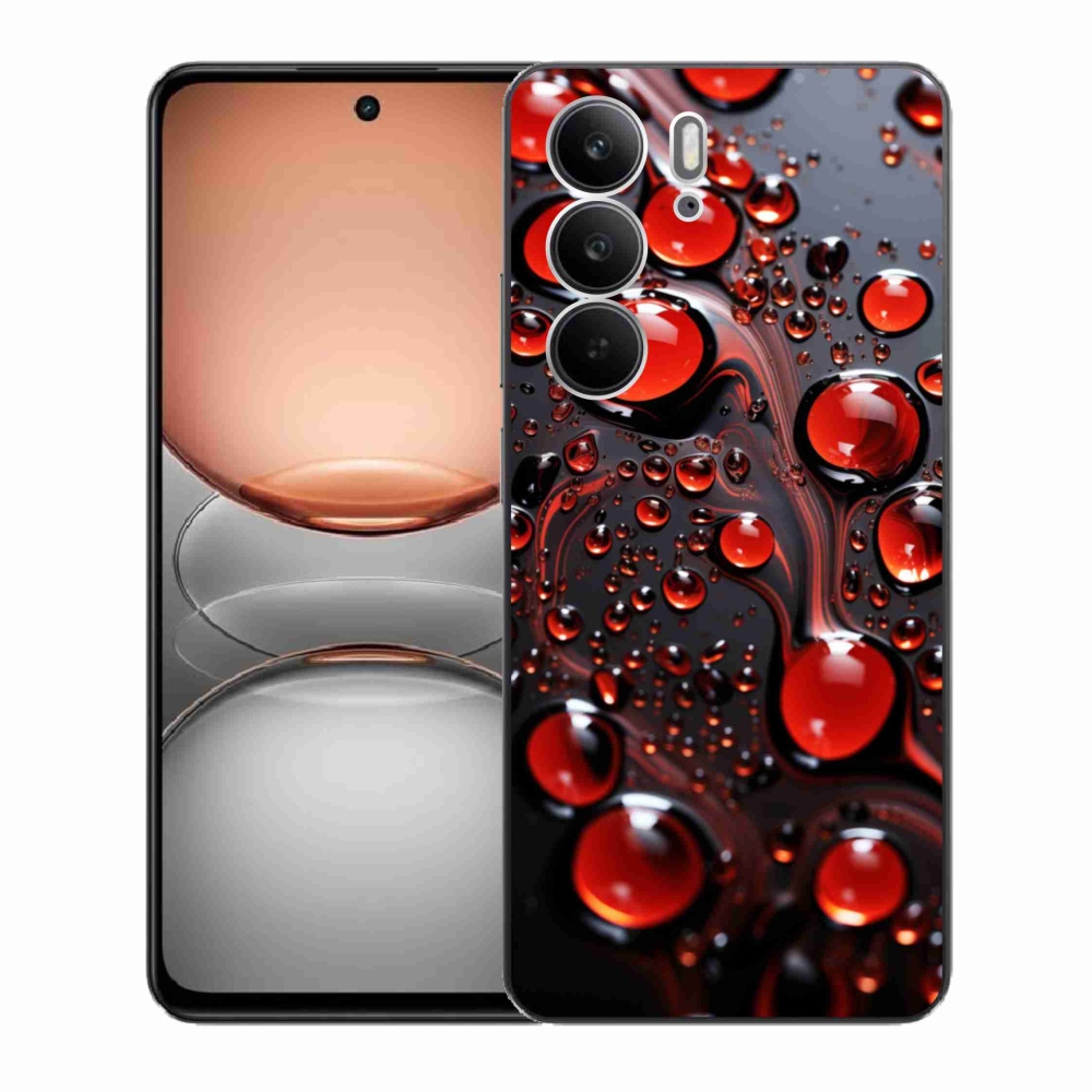 Zselés borító mmCase a Realme C75 készülékhez - piros csepp 2