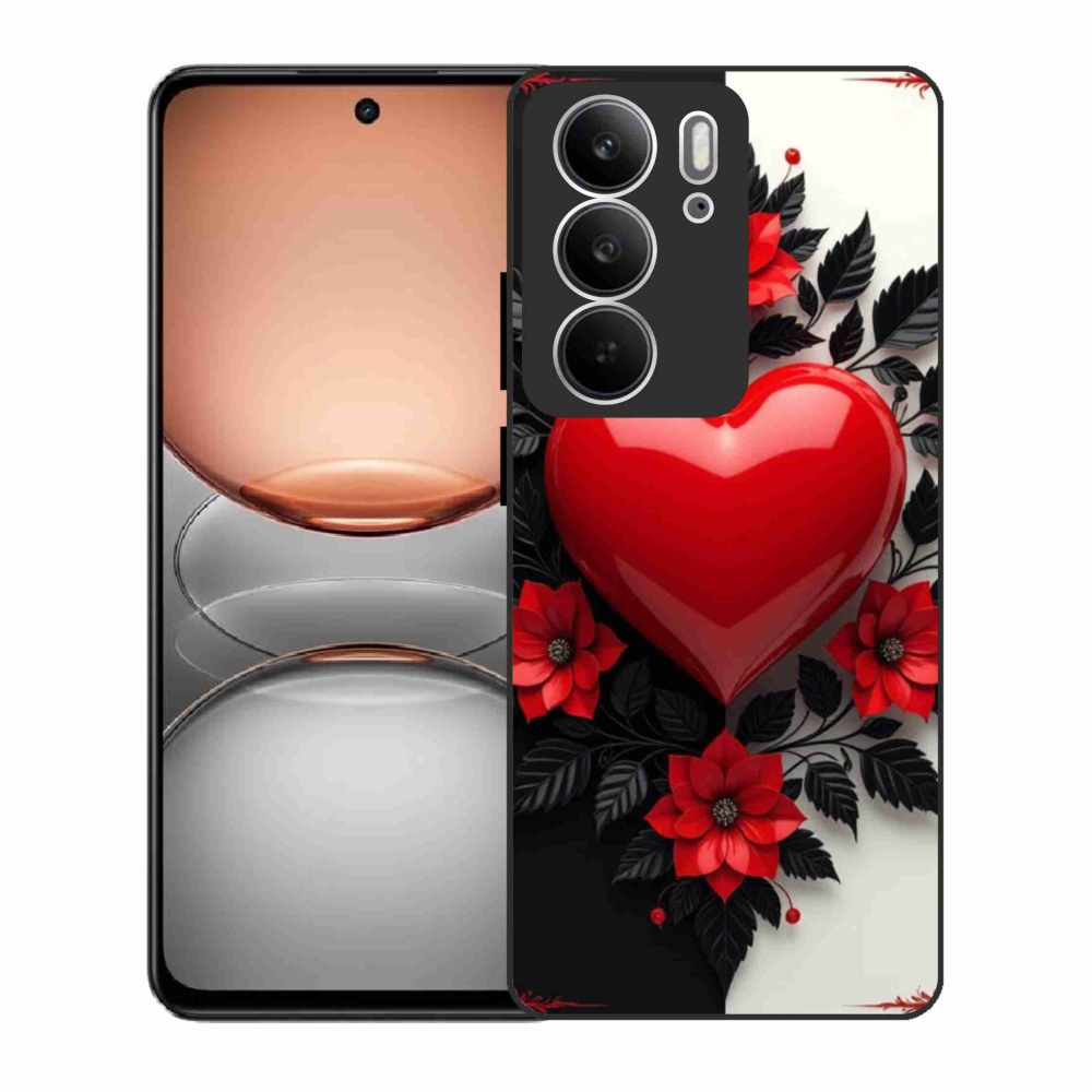 Gél borító mmCase a Realme C75 készülékhez - piros szív