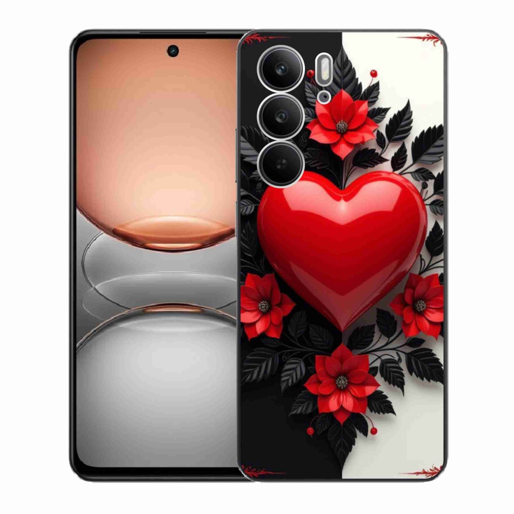 Gél borító mmCase a Realme C75 készülékhez - piros szív