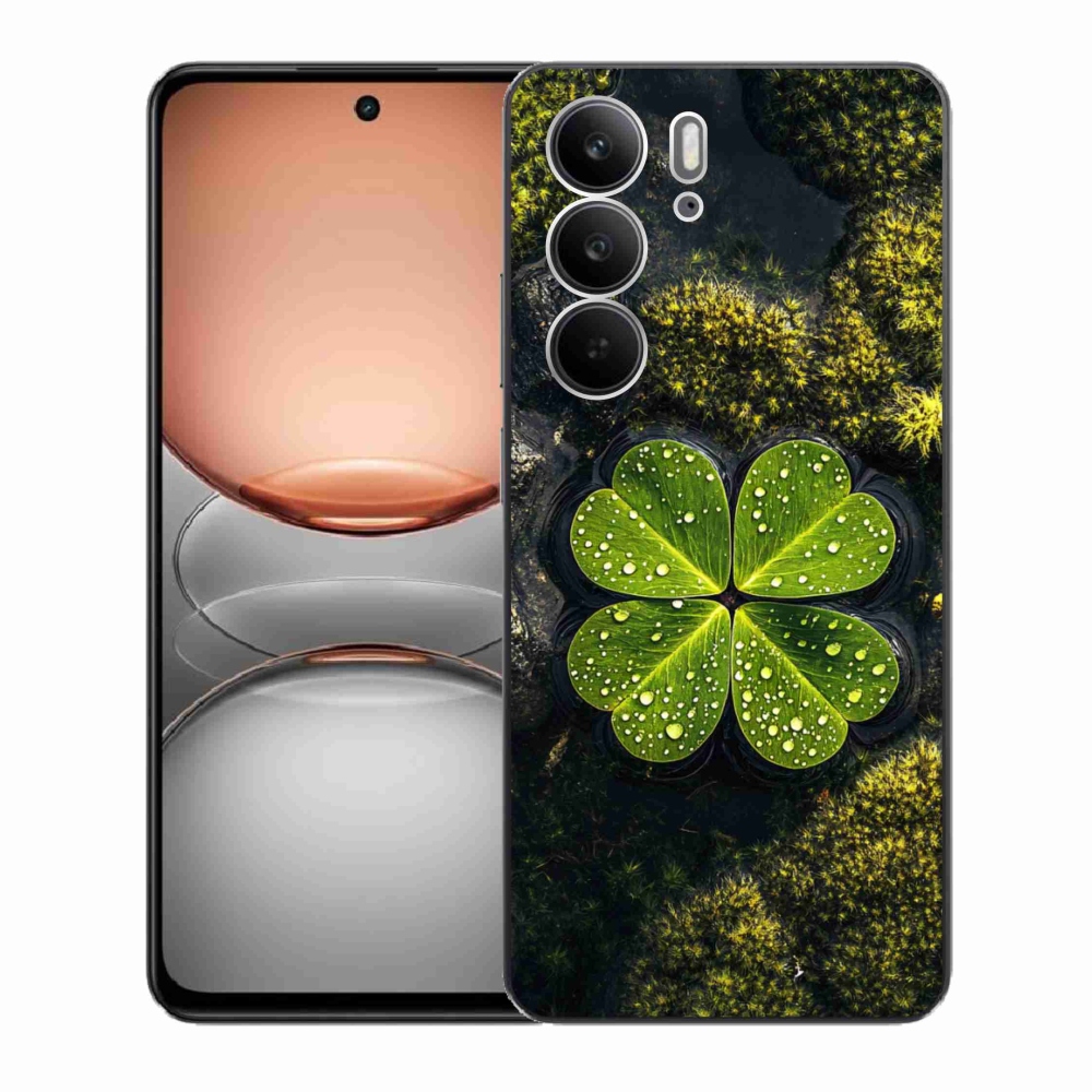 Zselés borító mmCase a Realme C75 készülékhez - négylevelű lóhere
