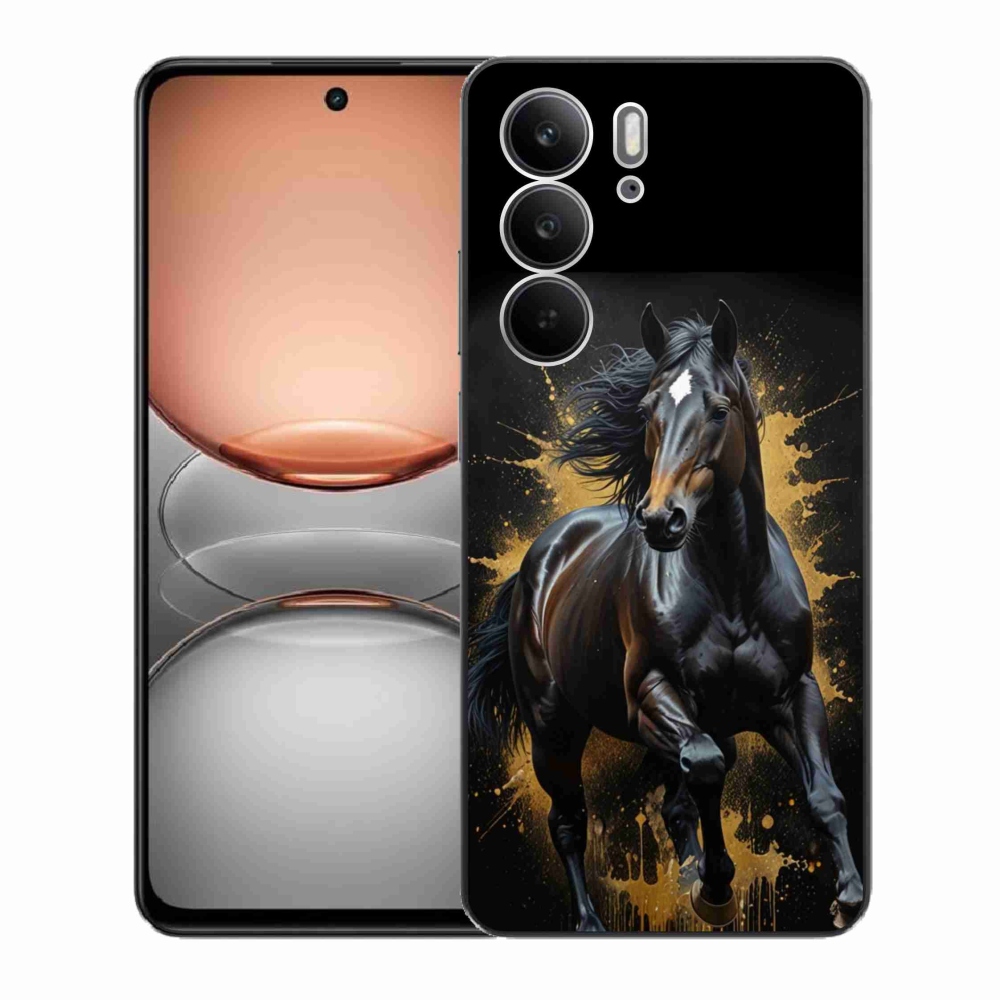 mmCase géltok a Realme C75-hez – elegáns fekete csődör