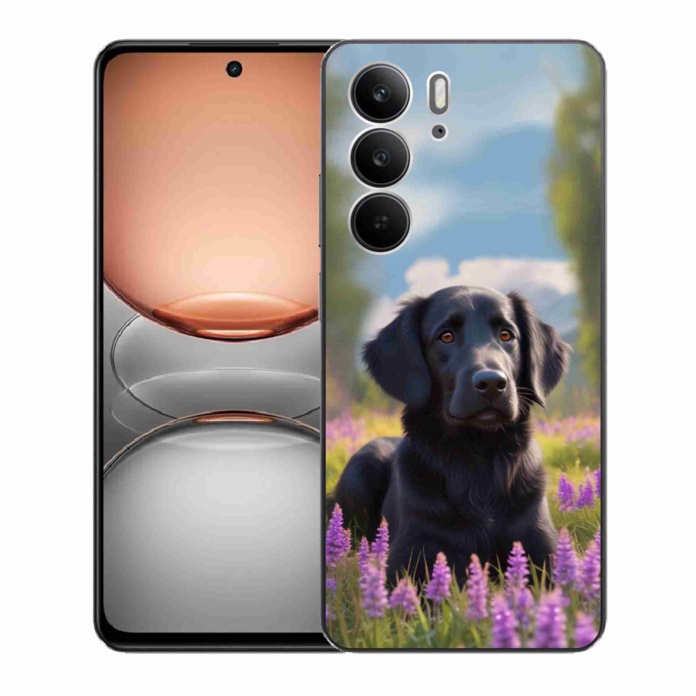 mmCase géltok a Realme C75-hez – elegáns fekete retriever