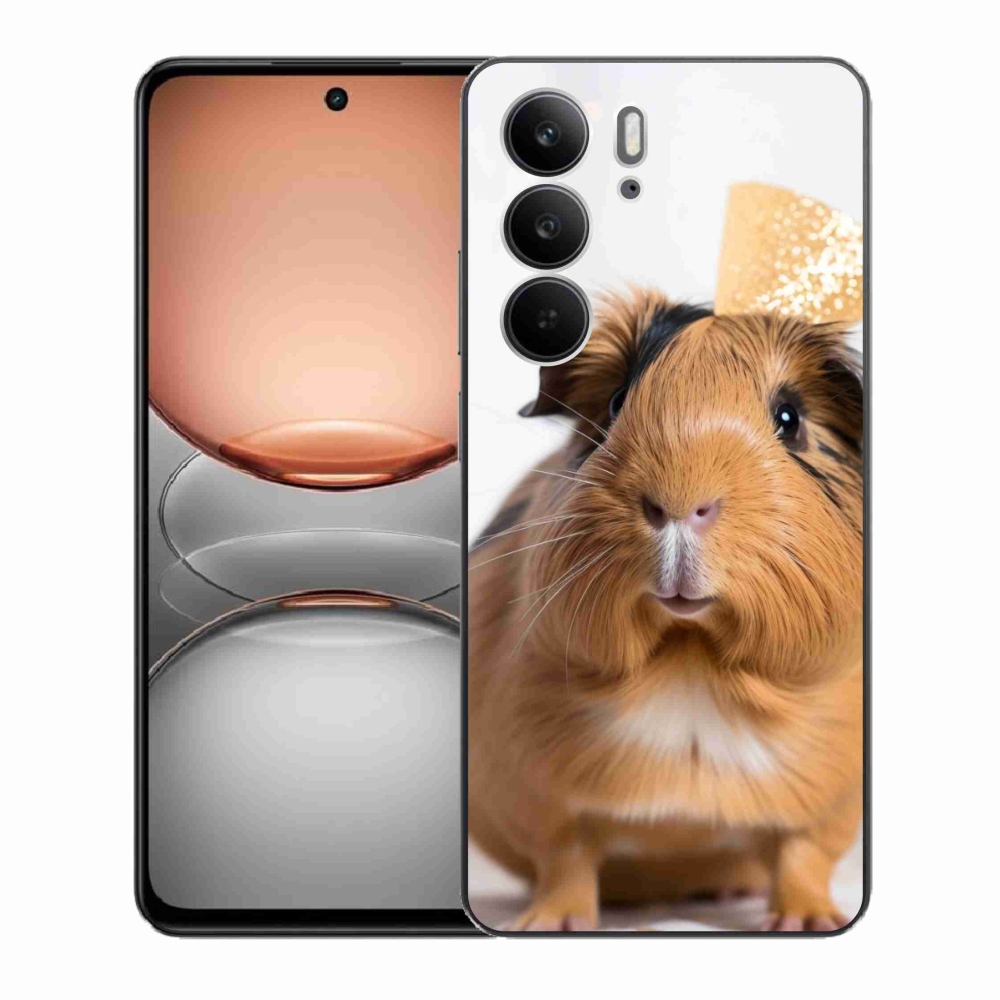 Zselés borító mmCase a Realme C75 készülékhez - barna tengerimalac