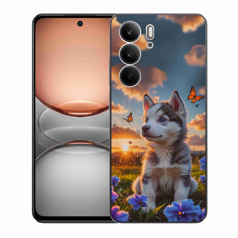mmCase gél tok a Realme C75-hez – husky naplementekor