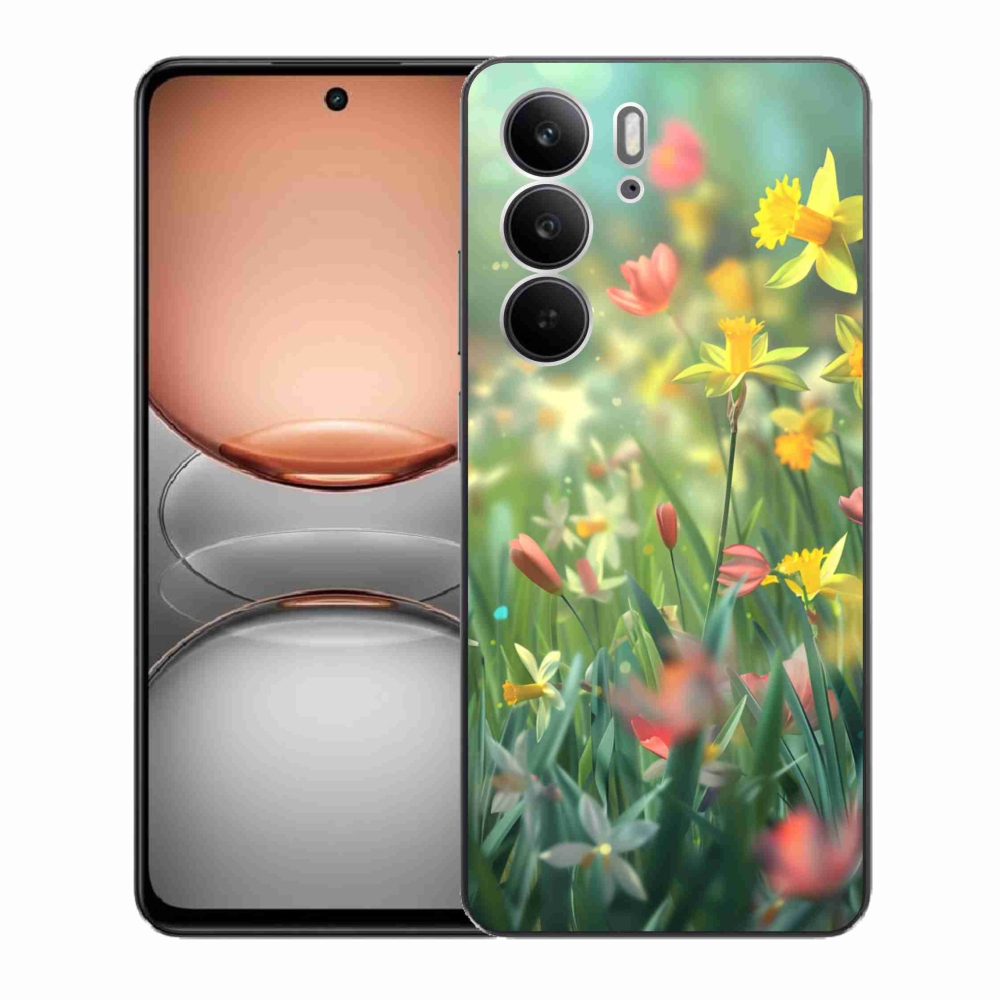 Gél borító mmCase a Realme C75 készülékhez - tavaszi virágok