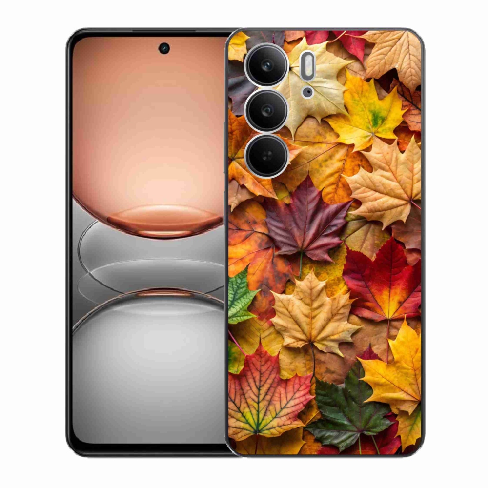 Zselés borítás mmCase a Realme C75 készülékhez - juharlevelek 2