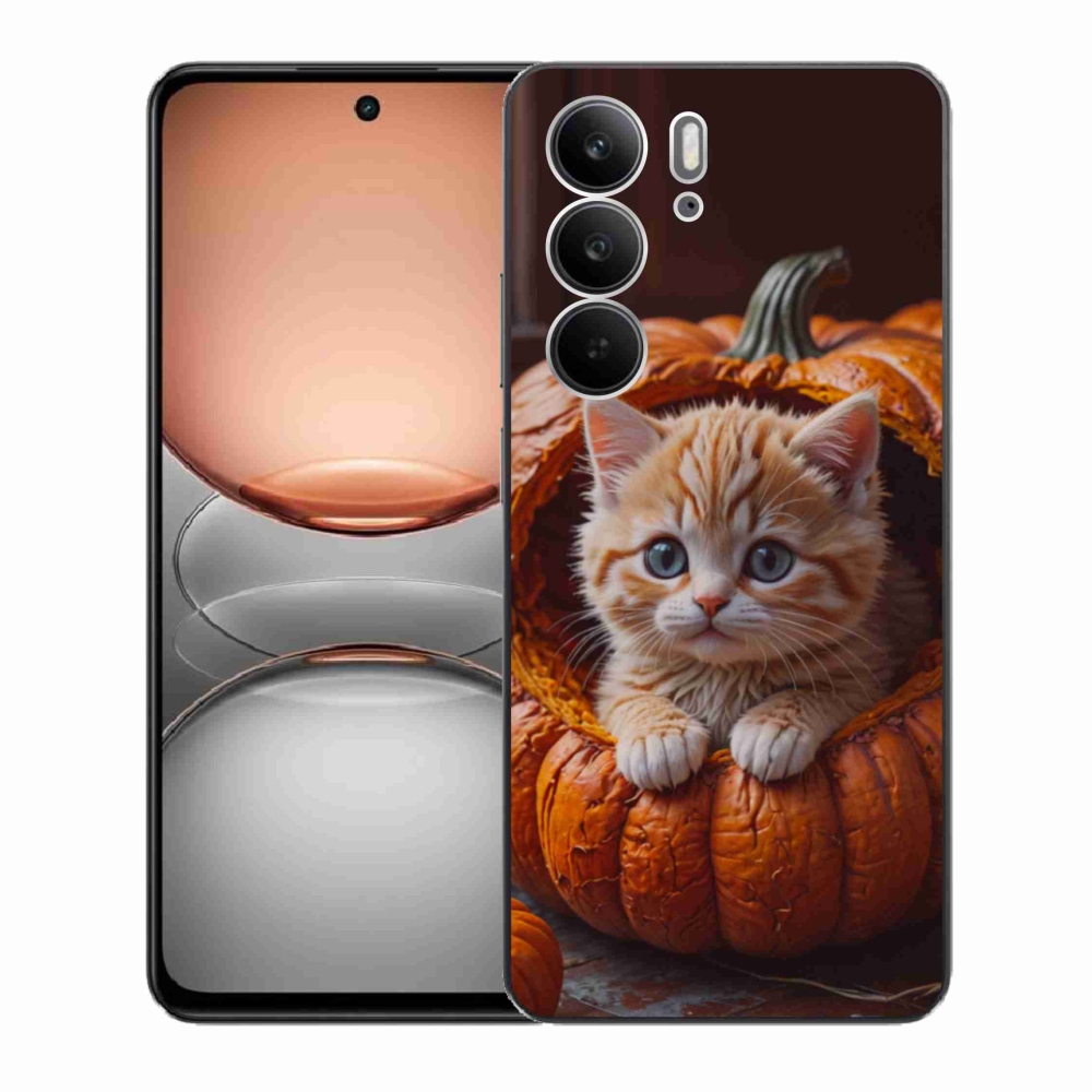 Gél borítás mmCase a Realme C75 készülékhez - cica és tök 2