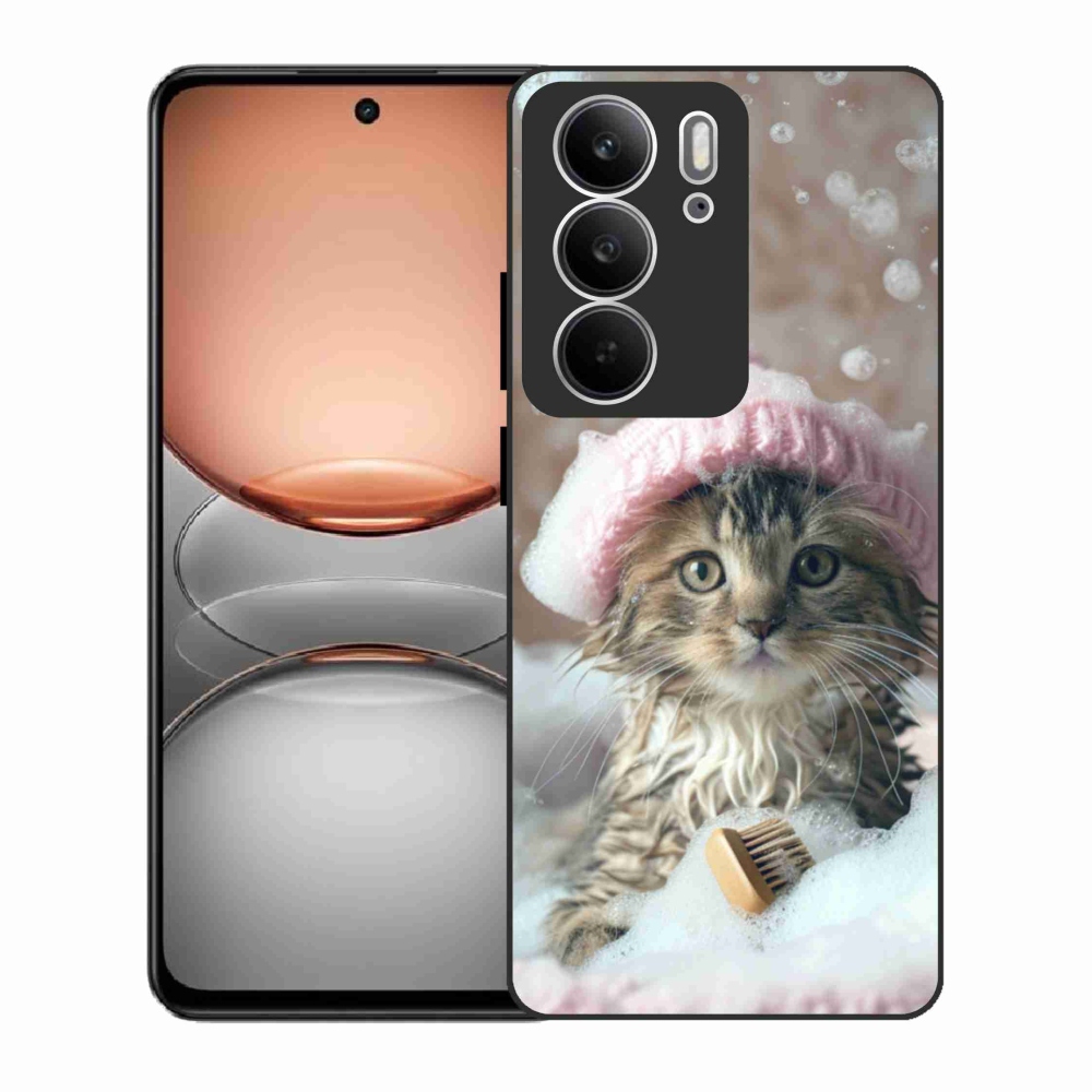 Gél borítás mmCase a Realme C75 készülékhez - cica és fürdő