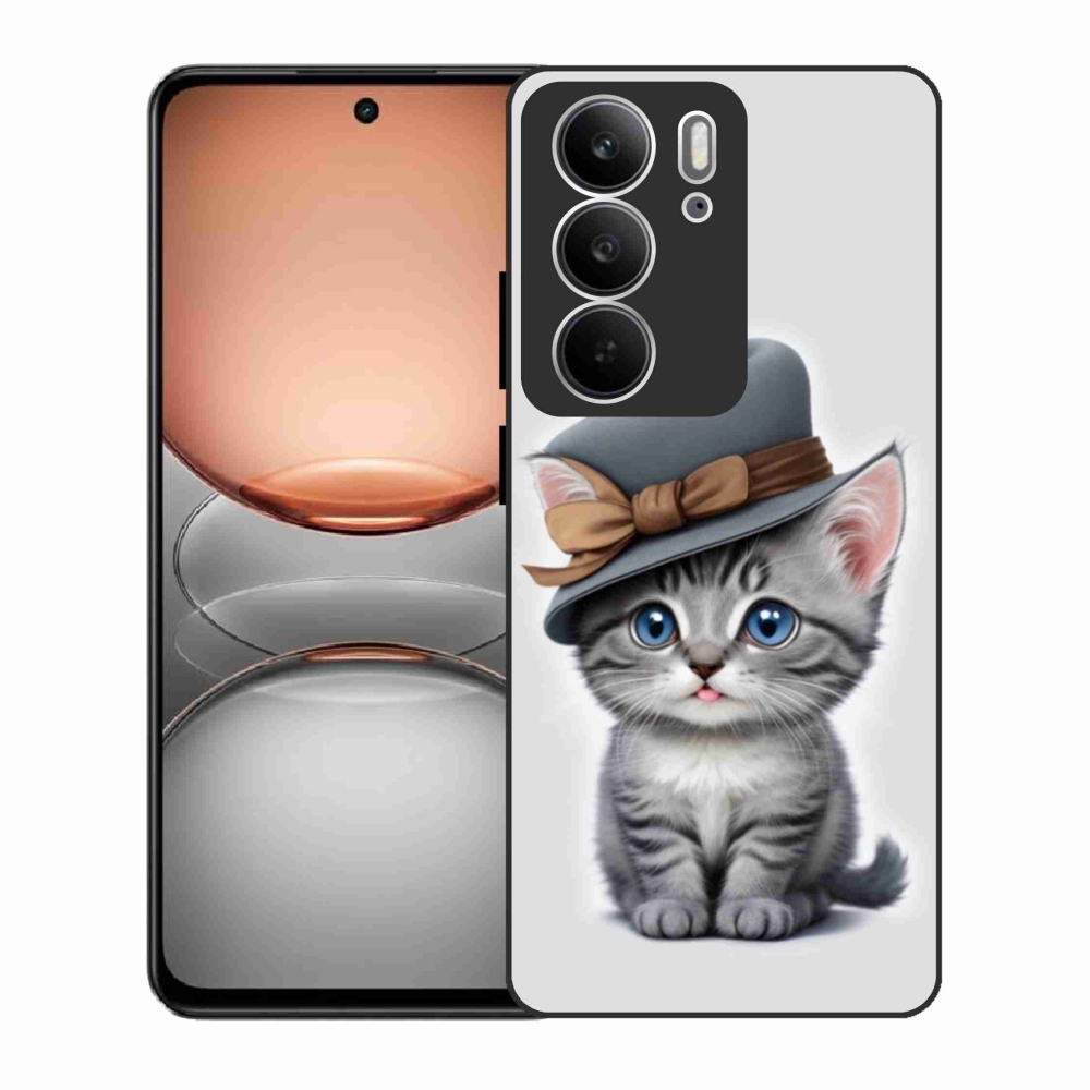 Gél borítás mmCase a Realme C75 készülékhez - cica sapkával