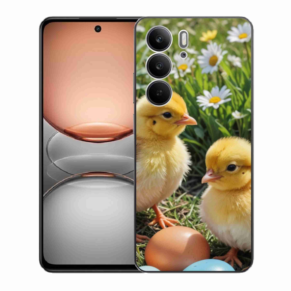 Zselés borítás mmCase a Realme C75 készülékhez - csibék