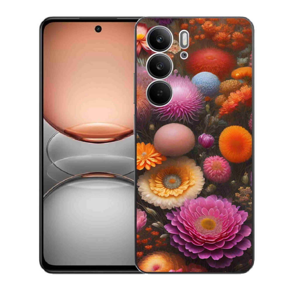 Gél borító mmCase a Realme C75 készülékhez - virágos kompozíció