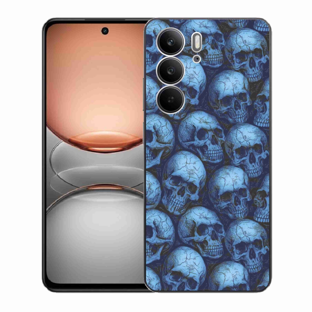 Zselés borítás mmCase a Realme C75 készülékhez - koponyák