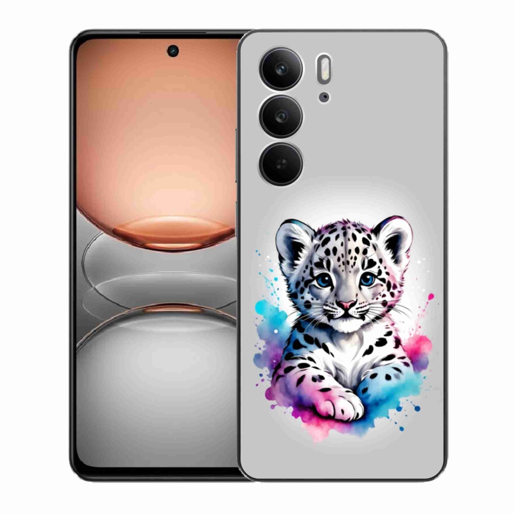 Gél borító mmCase a Realme C75 készülékhez - leopárd kölyök