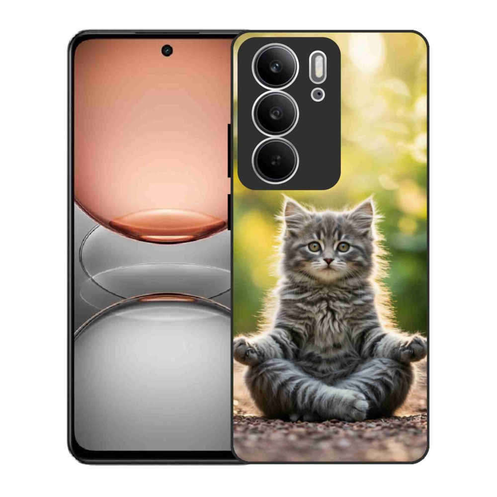 Gél borító mmCase a Realme C75 készülékhez - meditáló cica