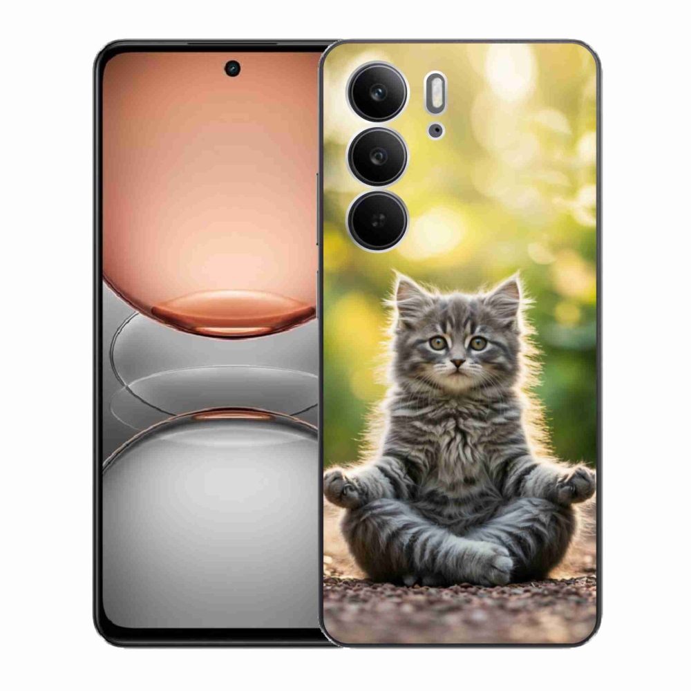 Gél borító mmCase a Realme C75 készülékhez - meditáló cica