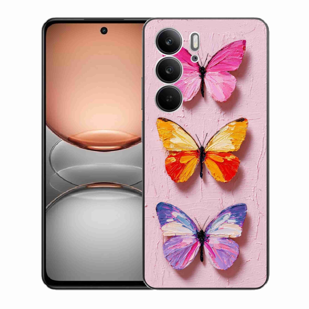 Gél borító mmCase a Realme C75 készülékhez - pillangó szentháromság