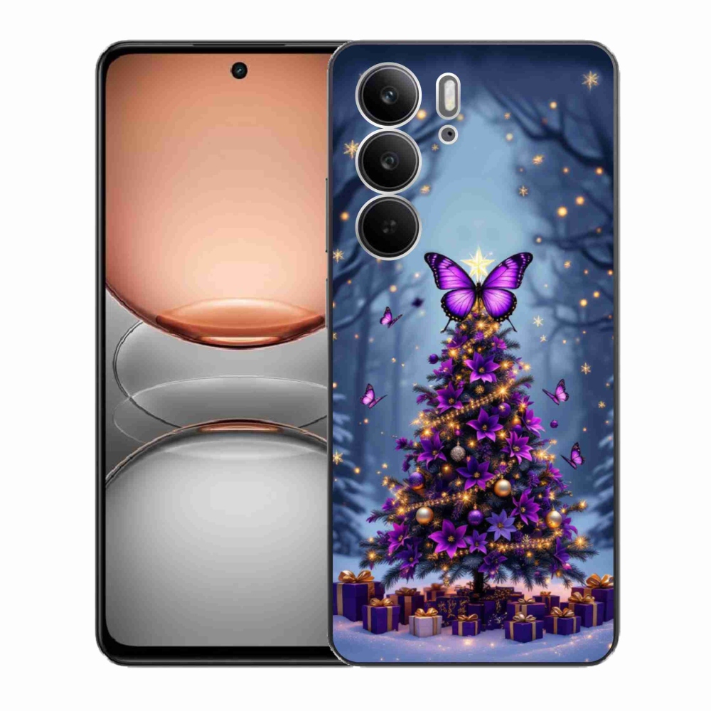 mmCase gél tok a Realme C75-hez – pillangós karácsonyfa