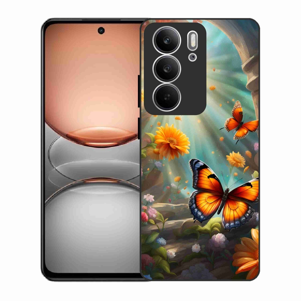Gél borítás mmCase a Realme C75 készülékhez - pillangókert 2