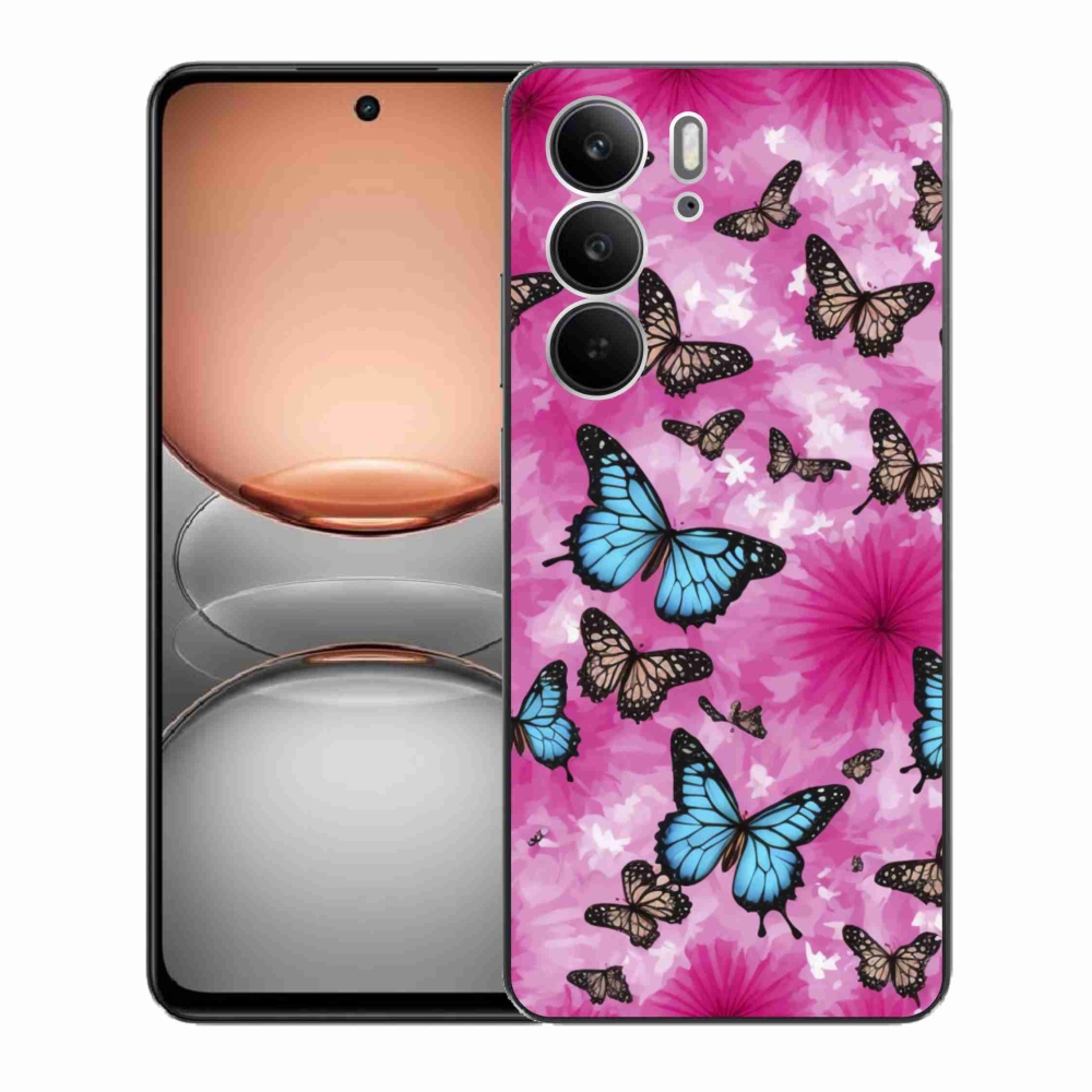 Gél borítás mmCase a Realme C75 készülékhez - pillangókert