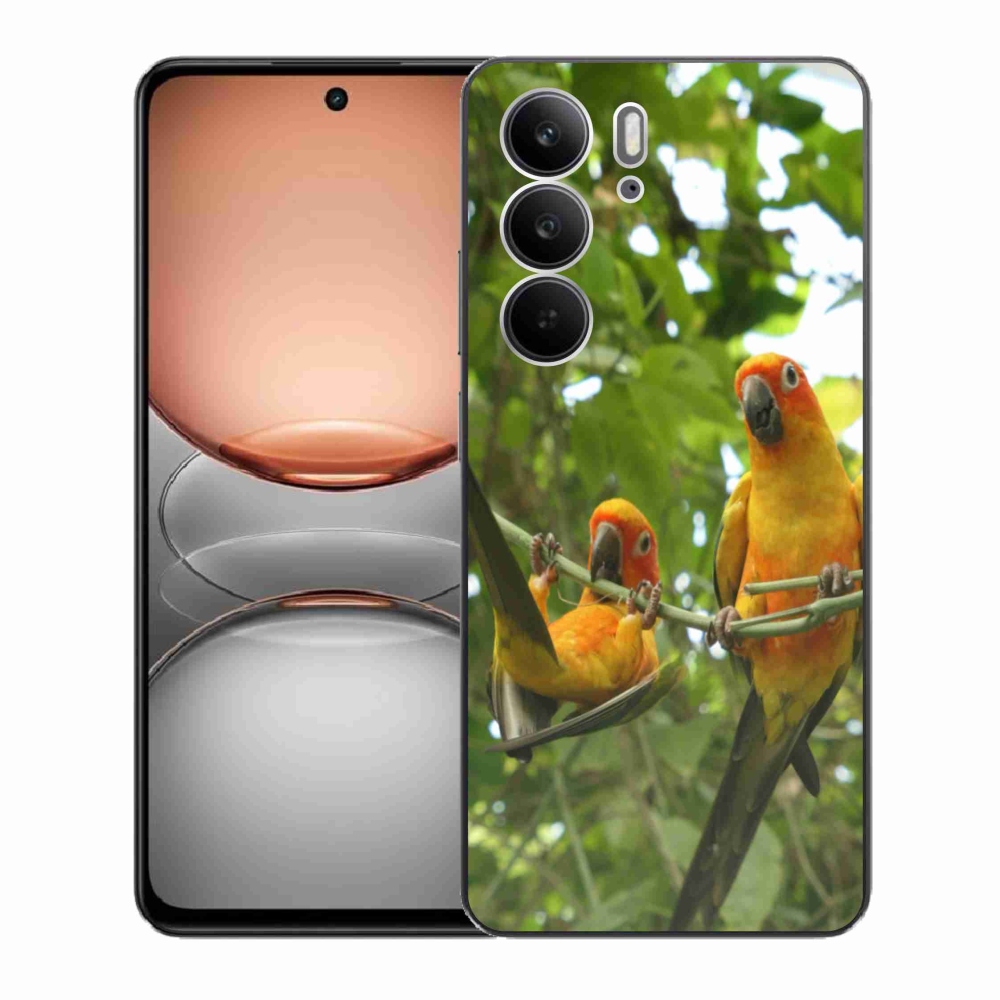 Gél borító mmCase a Realme C75 készülékhez - papagájok aratingy