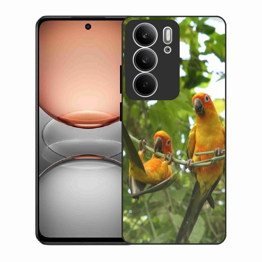 Gél borító mmCase a Realme C75 készülékhez - papagájok aratingy