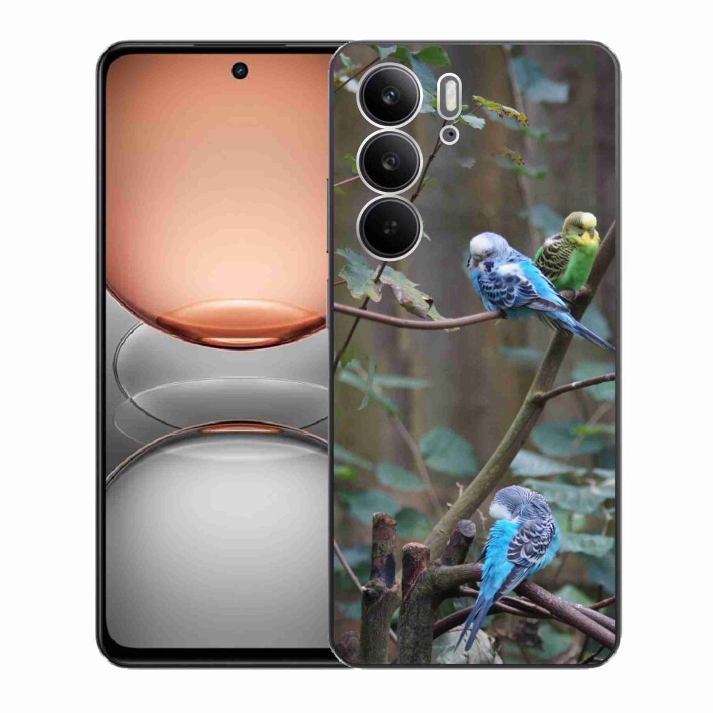 mmCase géltok a Realme C75-hez – papagájok az ágon