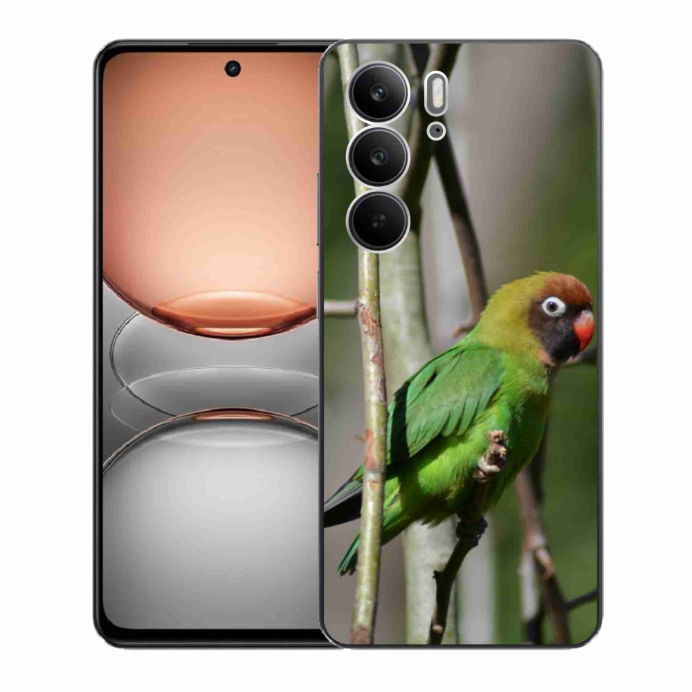 Gél borító mmCase a Realme C75 készülékhez - papagáj agapornis