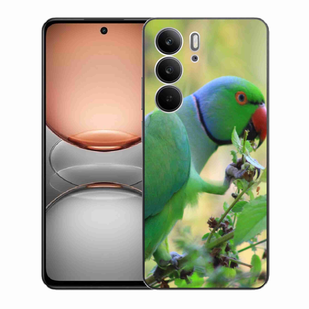 Zselés borítás mmCase a Realme C75 készülékhez - papagáj alexandr