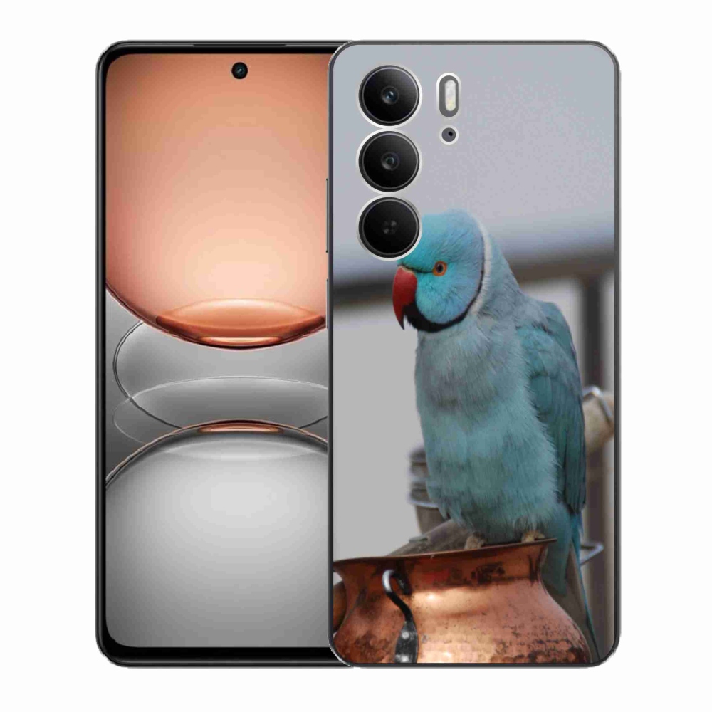 Zselés borítás mmCase a Realme C75 készülékhez - papagáj alexander kék