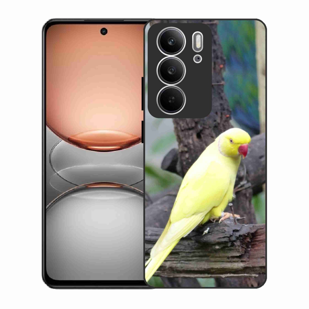 Zselés borítás mmCase a Realme C75 készülékhez - papagáj alexander sárga