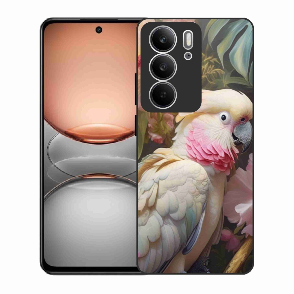 Gél borítás mmCase a Realme C75 készülékhez - papagáj kakadu rózsaszín 2