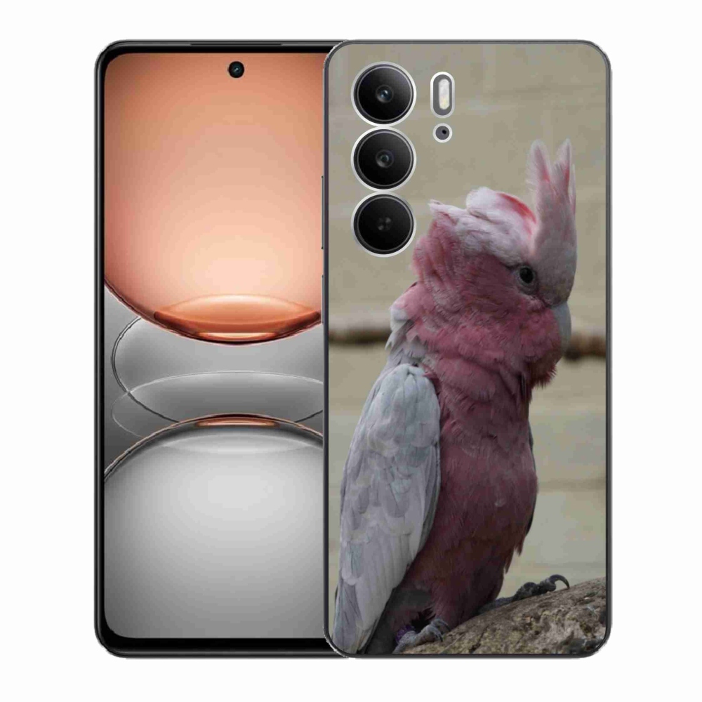 Gél borítás mmCase a Realme C75 készülékhez - papagáj kakadu rózsaszínű