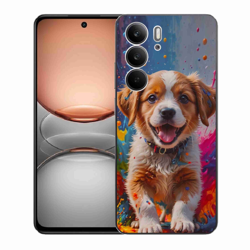 Gél borító mmCase a Realme C75 készülékhez - aranyos kiskutya 3