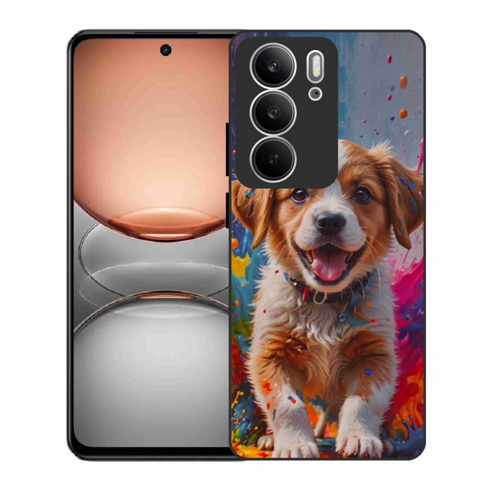 Gél borító mmCase a Realme C75 készülékhez - aranyos kiskutya 3