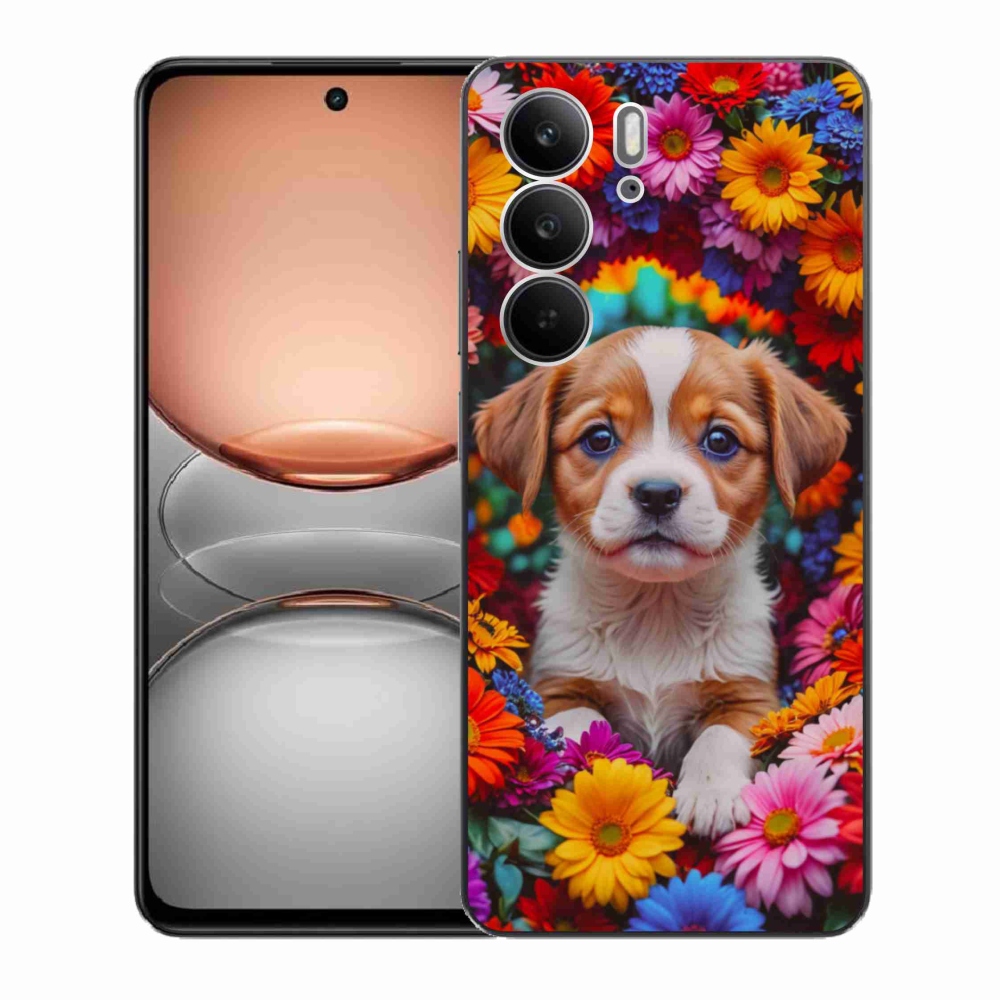Gél borítás mmCase a Realme C75 készülékhez - aranyos kiskutya
