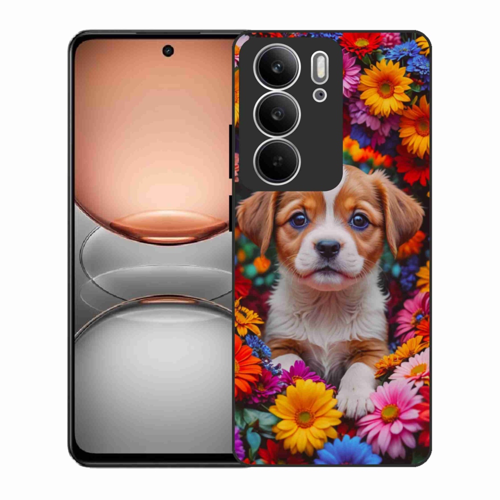 Gél borítás mmCase a Realme C75 készülékhez - aranyos kiskutya