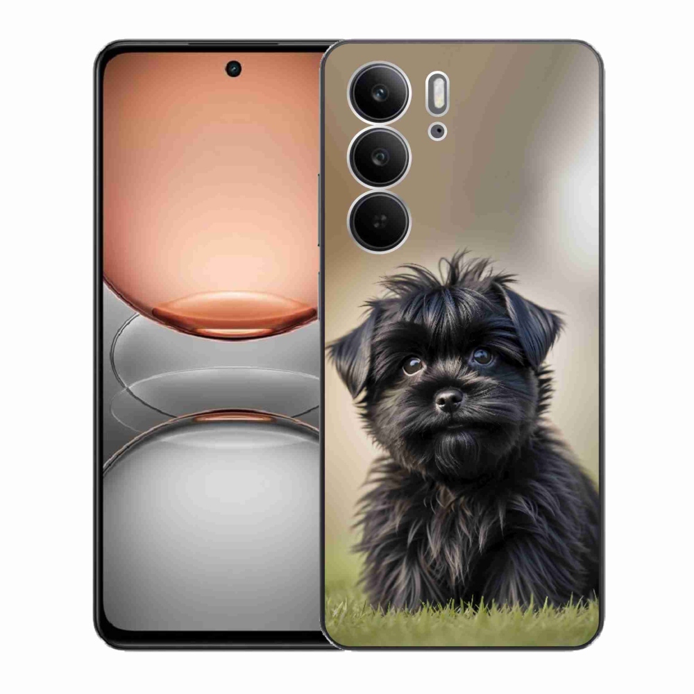 mmCase gél tok a Realme C75-hez – aranyos fekete kutyus