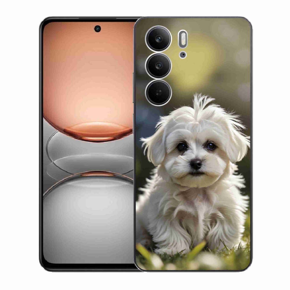 mmCase gél tok a Realme C75-hez – aranyos máltai kutyus