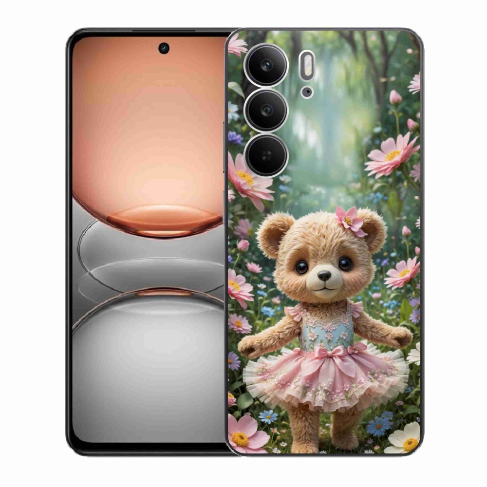 mmCase géltok a Realme C75-hez – aranyos mackó virágok között