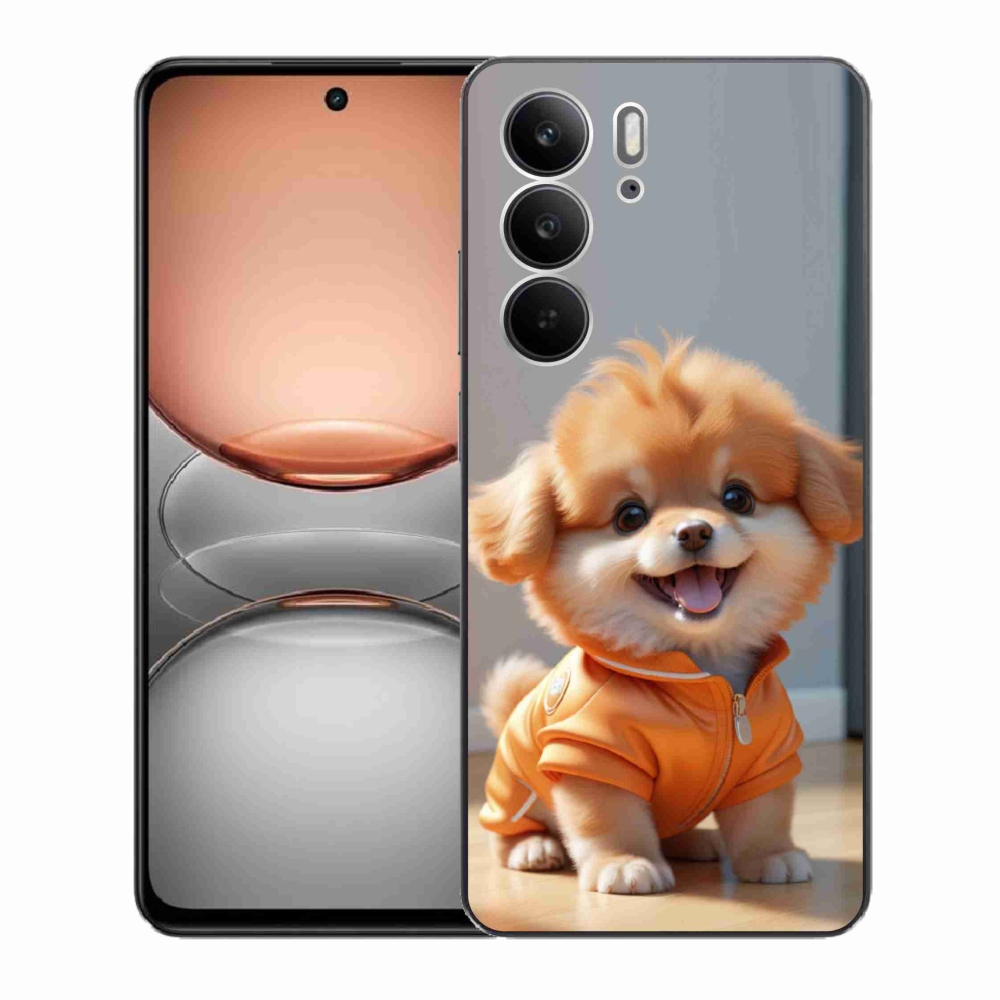 mmCase gél tok a Realme C75-hez – aranyos pomerániai pulóverben