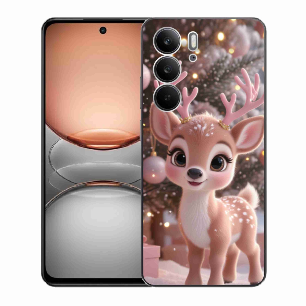 Gél borítás mmCase a Realme C75 készülékhez - aranyos rénszarvas