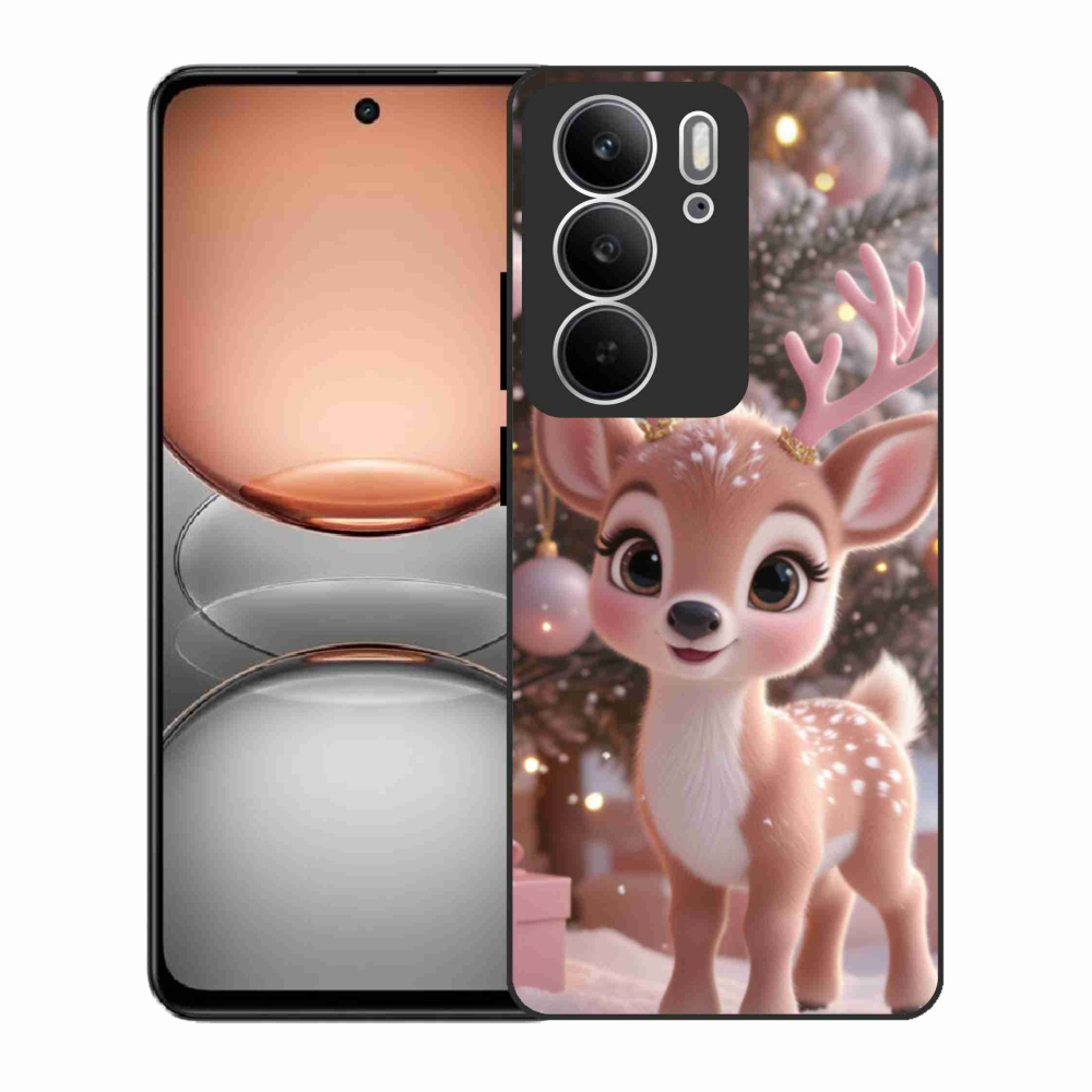 Gél borítás mmCase a Realme C75 készülékhez - aranyos rénszarvas