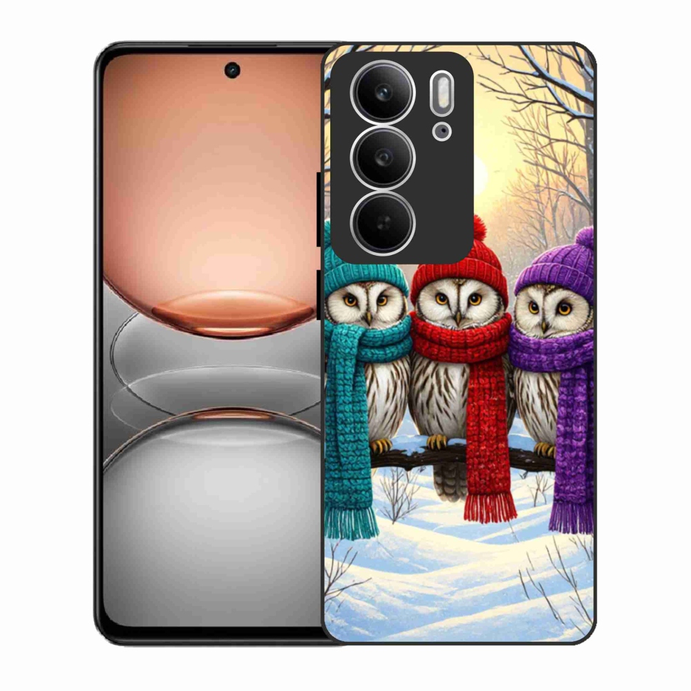 Gél borító mmCase a Realme C75 készülékhez - bagoly barátok