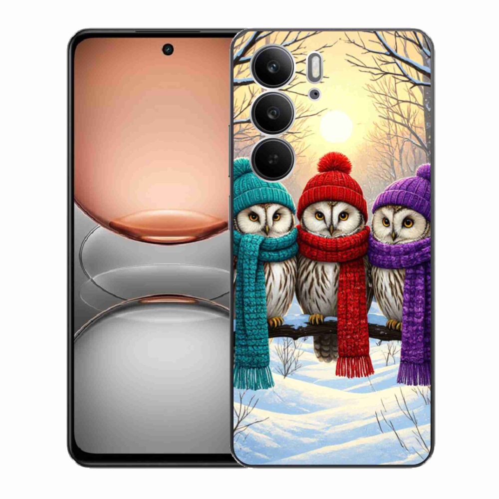 Gél borító mmCase a Realme C75 készülékhez - bagoly barátok